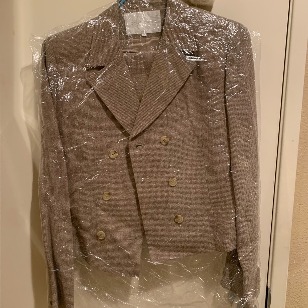 French vintage formal suit - cour carré elegant jacket and matching skirt